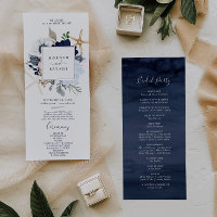 Modern Nautical | Floral Wedding Program