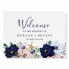 Modern Nautical | Floral Wedding Welcome 
