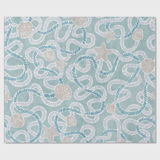 Modern Nautical Gift Wrap - Beachy Treasures