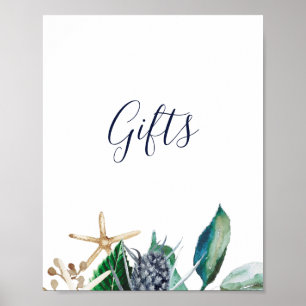Modern Nautical Greenery Gifts Sign