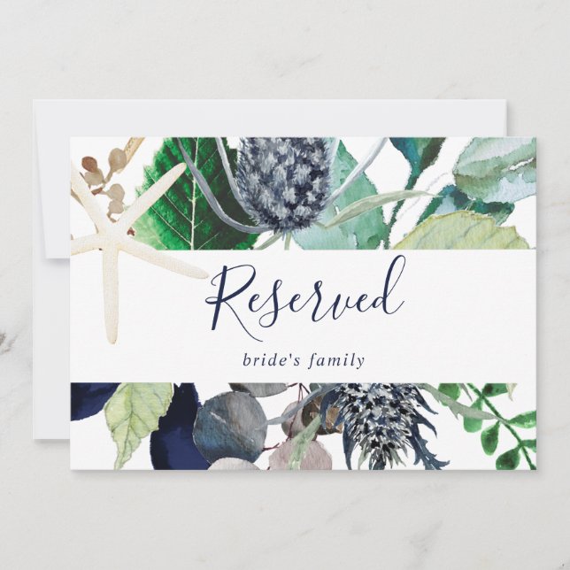 Modern Nautical | Greenery Reserved Sign (Front)