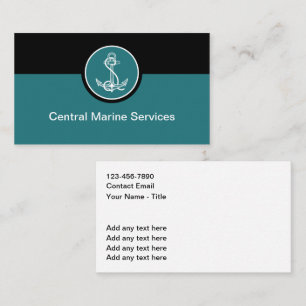 Modern Nautical Marine Services Business Cards