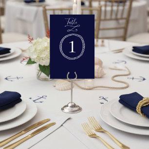 Modern Nautical Rope Table Number