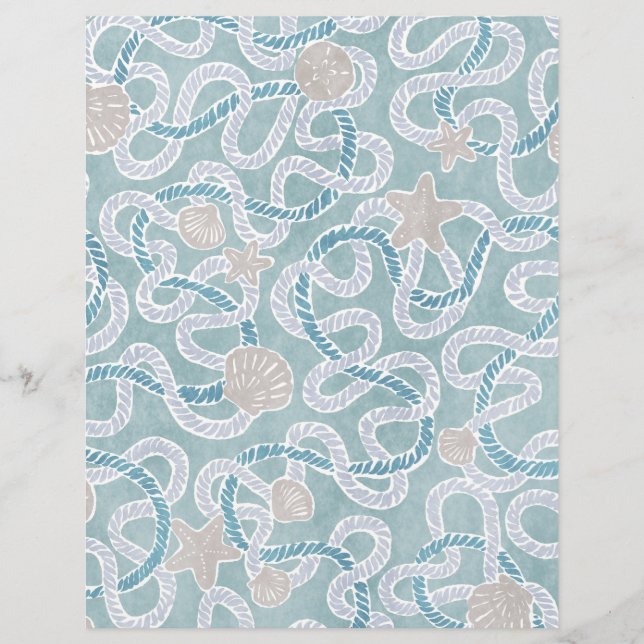 Modern Nautical Scrapbook Paper (Front)