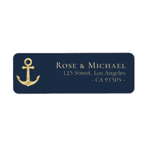 Modern nautical sea address label