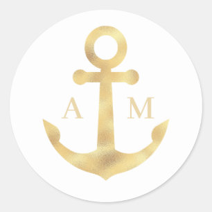 modern nautical sea wedding sticker