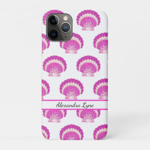 Modern Nautical Seashell Pink Shell Beach   iPhone 11 Pro Case