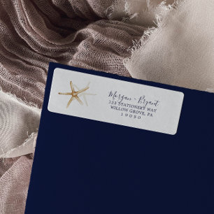 Modern Nautical   Starfish Return Address Label