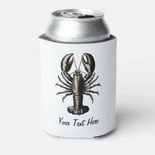  Modern Nautical vintage Lobster Personalised  Can Cooler