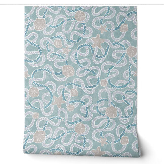 Modern Nautical Wallpaper - Beachy Treasures