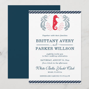Modern Nautical Wedding Invitation