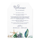 Modern Nautical Wedding Welcome Letter & Itinerary