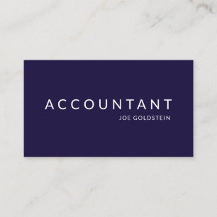 Modern Navy Accountant CPA Tax Agent CA Business Card