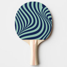 Modern Navy and Mint Green Psychedelic