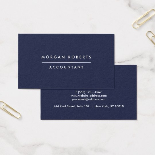 Modern Navy Blue Accountant Lawyer or Professional Business Card