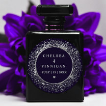 Modern Navy Blue And Silver Glitter