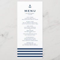 Modern Navy Blue and White Anchor Nautical Wedding