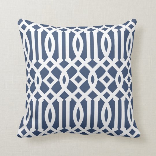 navy blue patterned cushions
