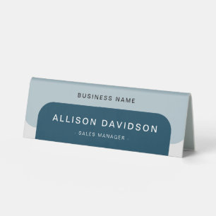 Modern Navy Blue Business Employee Name