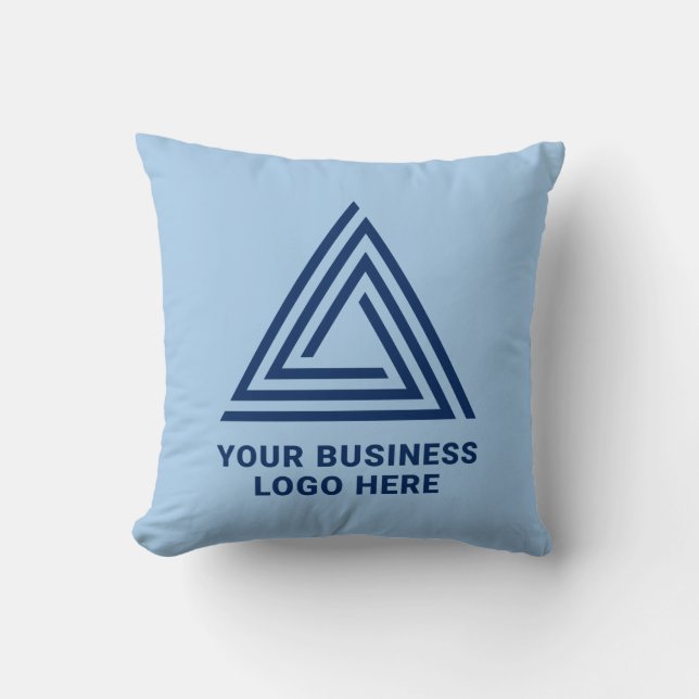 Modern Navy Blue Business Logo Cushion (Front)