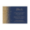 Modern Navy Blue Gold Glitter Edge Wedding Details