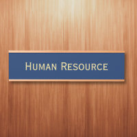 Modern Navy Blue Gold Office Room Department Name