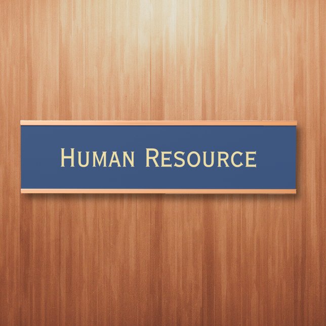 Modern Navy Blue Gold Office Room Department Name Door Sign (Modern Navy Blue Gold Office Room Department Name Door Sign)