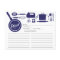 Modern Navy Blue Kitchen Utensils Recipe Card