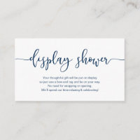Modern Navy Blue minimalism font, Display Shower