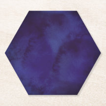Modern Navy Blue Minimalist Coaster | Elegant Dark