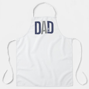 Modern Navy Blue Personalised Dad Established Apron