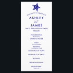 Modern Navy Blue Starfish Wedding Ceremony Program Programme<br><div class="desc">This modern starfish wedding program is perfect for a beach or tropical themed ceremony. It is fully customisable. To add or remove sections,  change colour of text/background,  or adjust spacing,  click "customise further."  Matching items available.</div>