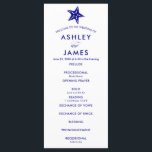 Modern Navy Blue Starfish Wedding Ceremony Program Programme<br><div class="desc">This modern starfish wedding program is perfect for a beach or tropical themed ceremony. It is fully customisable. To add or remove sections,  change colour of text/background,  or adjust spacing,  click "customise further."  Matching items available.</div>