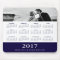 Modern Navy Blue Stripe 2017 Calendar and Photo