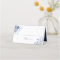 Modern Navy Blue Watercolor Floral Place Card