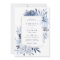 Modern Navy Blue Watercolor Floral Wedding