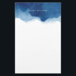 Modern Navy Blue Watercolor Splash Personalised Stationery<br><div class="desc">Modern and stylish stationery featuring navy blue watercolor splash. Personalise by adding your own details.</div>