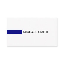 Modern Navy Elegant Professional Plain White