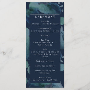 Modern Navy Emerald Abstract Watercolor Programme