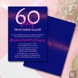 Modern Navy Hot Pink Glitter Blush Womens Birthday Invitation<br><div class="desc">Celebrate a milestone birthday in style with our chic and elegant adult birthday party invitation. This invitation, perfect for any milestone birthday, boasts a stunning design that is sure to impress. The editable text allows you to customise it for any birthday, from the 40th to the 60th and beyond, making...</div>