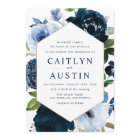 modern navy & light blue flowers wedding