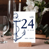 Modern Navy Nautical Sketch Anchor