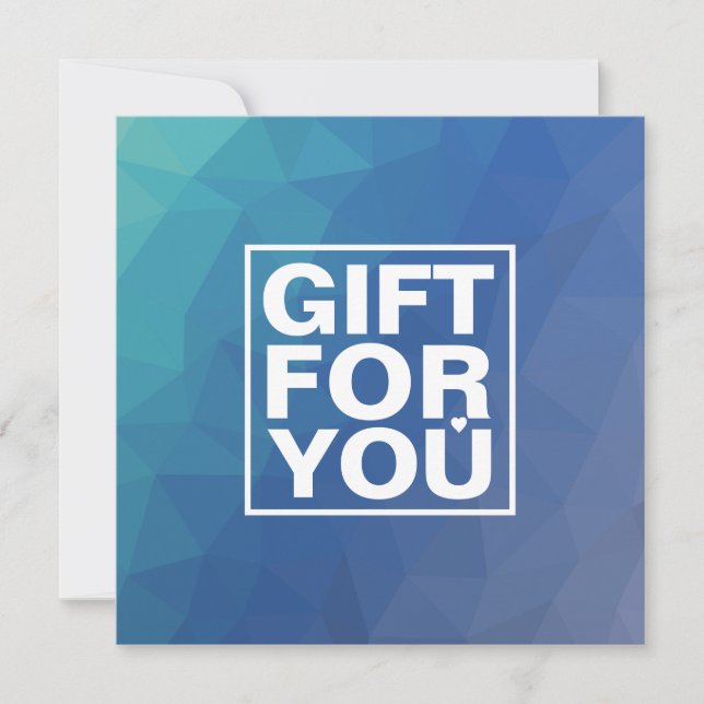 Modern Navy Square Gift Certificate (Front)