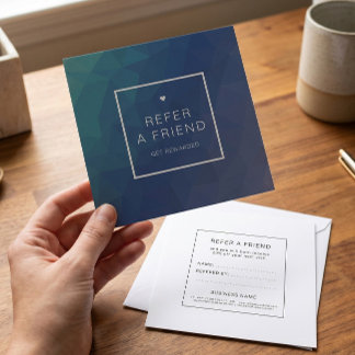 Modern Navy Square Refer a Friend