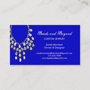 Modern Necklace Jewellery Business Card