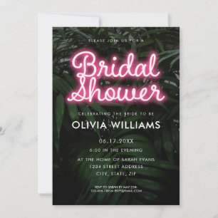 Modern Neon Bridal Shower Invitation