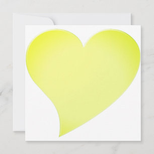 Modern neon bright lime green big heart cute card