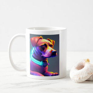 Modern Neon Coloured Dog Coffee Mug