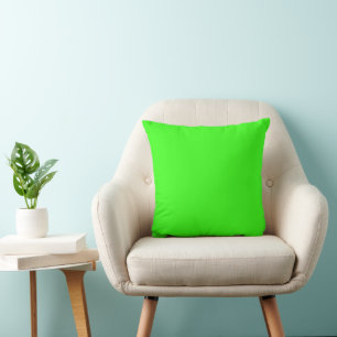 Modern Neon Green 16” Square Throw Pillow