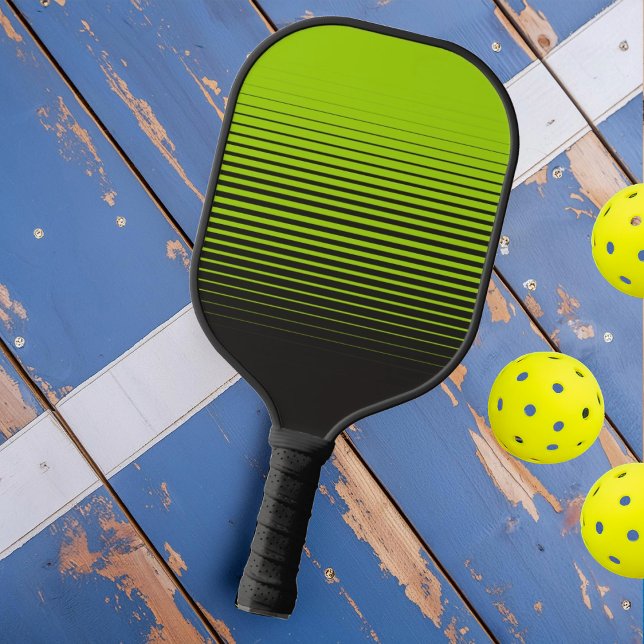 Modern Neon Green Black Sports Full Fade Pickleball Paddle (Creator Uploaded)